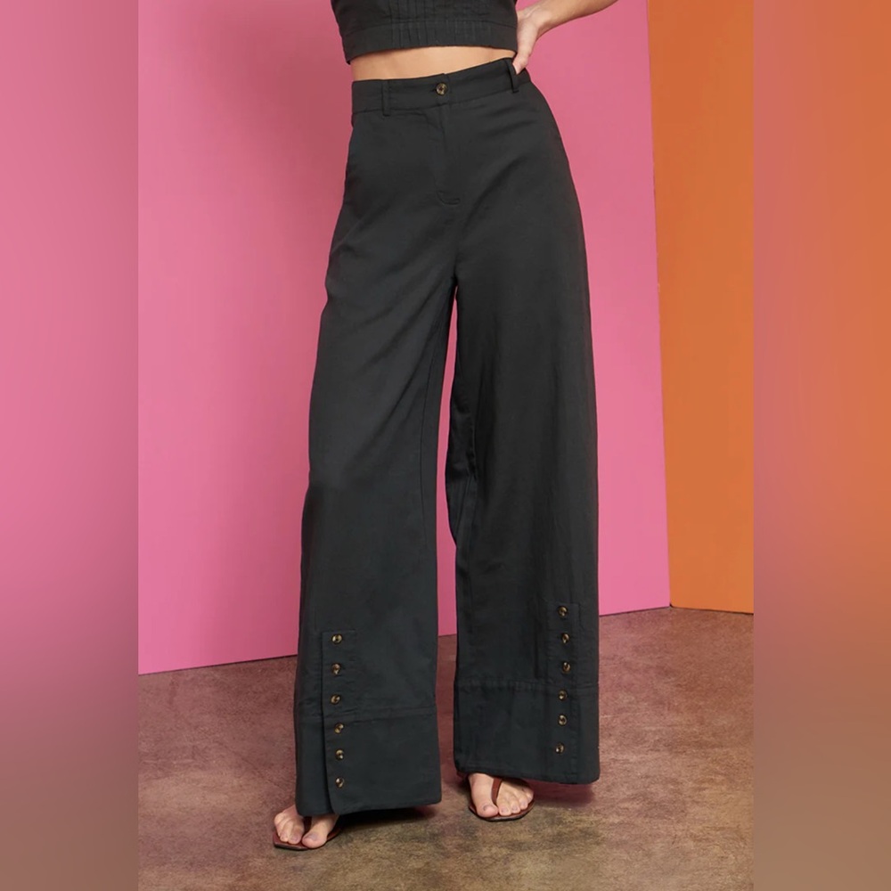 Ciao Lucia Black Wide Leg Pants